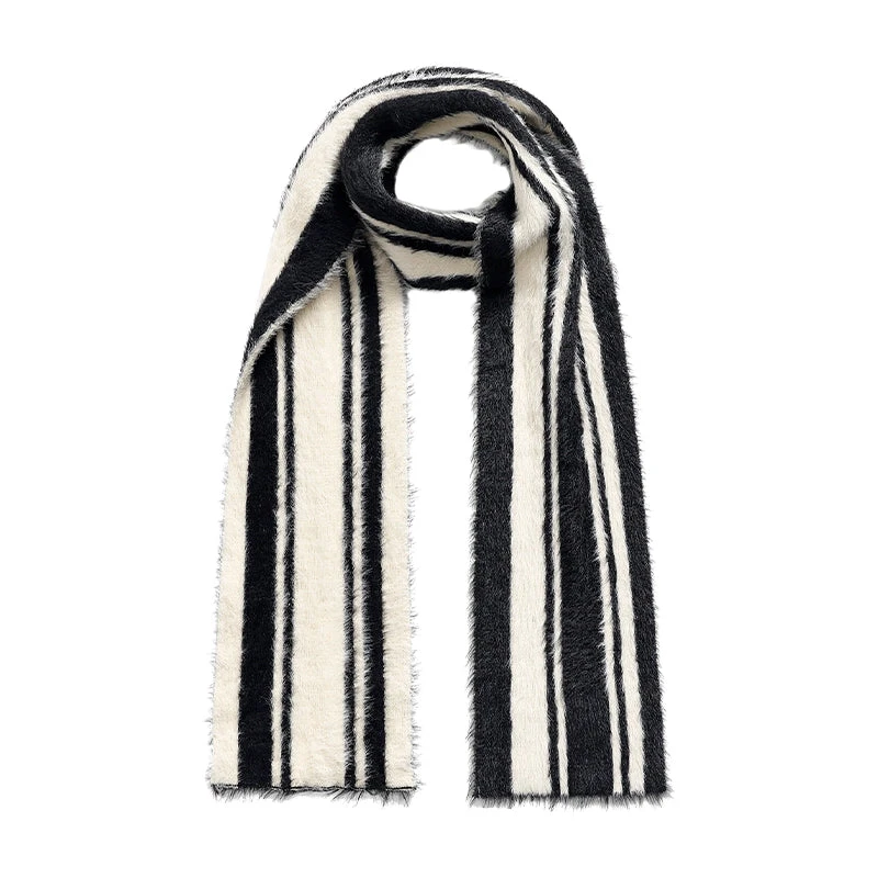Zebra Stripe Plush Hooded Scarf 10 Zebra Stripe Plush Hooded Scarf - Image 10