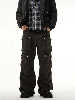 Faded Multi Pocket Denim Pants 19 Faded Multi Pocket Denim Pants -Modern Wear Shop d2646f2b62dc4c4101b072a982739195