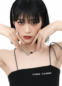 Asymmetric Chain Necklace With Ring Pendant -Modern Wear Shop d26e47f59cc534d349056af32be4041d