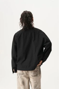 High Collar Drop Shoulder Jacket With Zip Pocket Details -Modern Wear Shop d354aca1a8e118e03f1df19e532cff28