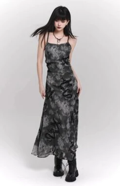 Sleeveless Asymmetrical Hem Floral Dress -Modern Wear Shop d3af64bf61af198b3fc27198332378c4