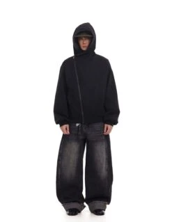 Oversized Asymmetric Zip-Through Hoodie Jacket -Modern Wear Shop d3c2eafc425c57b81a01084d8217ed00