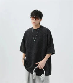 Oversized Acid Wash Tee With Drop Shoulders -Modern Wear Shop d3e5b494ff71eabb1685c660a5d8e0c5