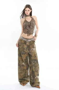 Leopard Print Halter Neck Sleeveless Crop Cami Top -Modern Wear Shop d467b14609dcc57279669ce61afd015e