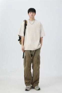 Oversized Acid Wash Tee With Drop Shoulders -Modern Wear Shop d4807c7d8162b19c17df61a9dc6f7037