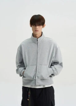 Mock Neck Drop Shoulder Zip Jacket 33 Mock Neck Drop Shoulder Zip Jacket -Modern Wear Shop d4ac9b74a3ae30126e444e0306144217