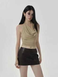 Cowl Neck Sleeveless Crop Top -Modern Wear Shop d4f545cd7cf156b00a0dcc9e845c0d22