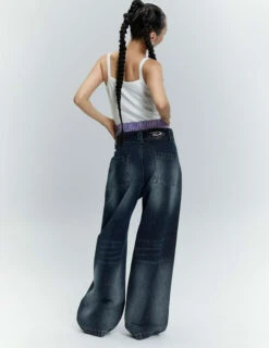 Mid-Waist Wide Leg Faded Jeans -Modern Wear Shop d50f2e37a0e2164c6481f2b51cb4dadc