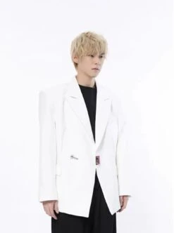 Asymmetric Structured Blazer With Lock Clasp Detail -Modern Wear Shop d53f3cb5f9c946bed8d00198217caf2f