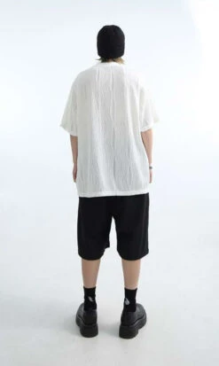 Oversized Wave Textured T-Shirt -Modern Wear Shop d5aa11917eec81261c565f5134c1961b