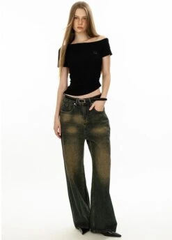 Asymmetric Neckline Slim Short Sleeve Crop Top 35 Asymmetric Neckline Slim Short Sleeve Crop Top -Modern Wear Shop d5c81c75338ad97a13bdeffde8fa942b