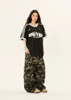 Camouflage Cargo Trousers With Double Side Belt Straps -Modern Wear Shop d5cb332a4e8b668944d7f4a3404d4a5c