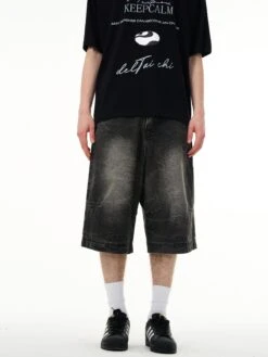 Slim Faded Denim Knee-Length Straight Shorts 11 Slim Faded Denim Knee-Length Straight Shorts -Modern Wear Shop d60233edae0603ff919807935530c017