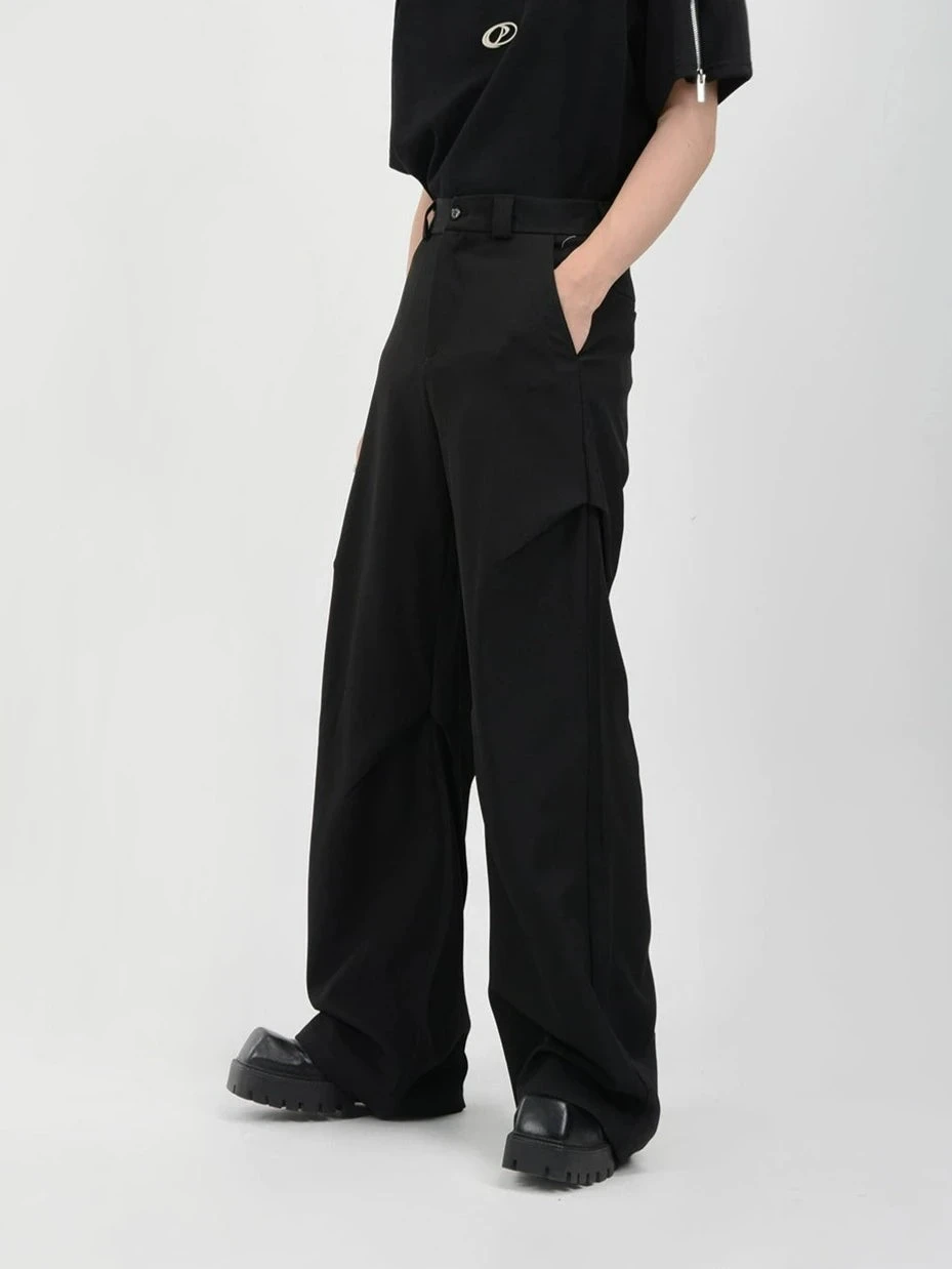 Wide Leg Belted Trousers With Pleated Detail 5 Wide Leg Belted Trousers With Pleated Detail - Image 5