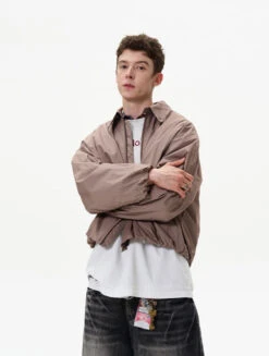 Collared Elastic-Waist Oversized Zip-Up Jacket With Pockets -Modern Wear Shop d7328d2ba6937f898a5c48c6edb9ad6a 70f04972 b103 4a63 b35f 2c37598fe862