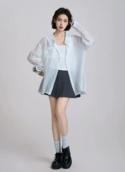 Sheer Floral Tie-Back Long Sleeve Shirt 10 Sheer Floral Tie-Back Long Sleeve Shirt -Modern Wear Shop d767d6a29da7ed8912b8f0cb9d9dfb14