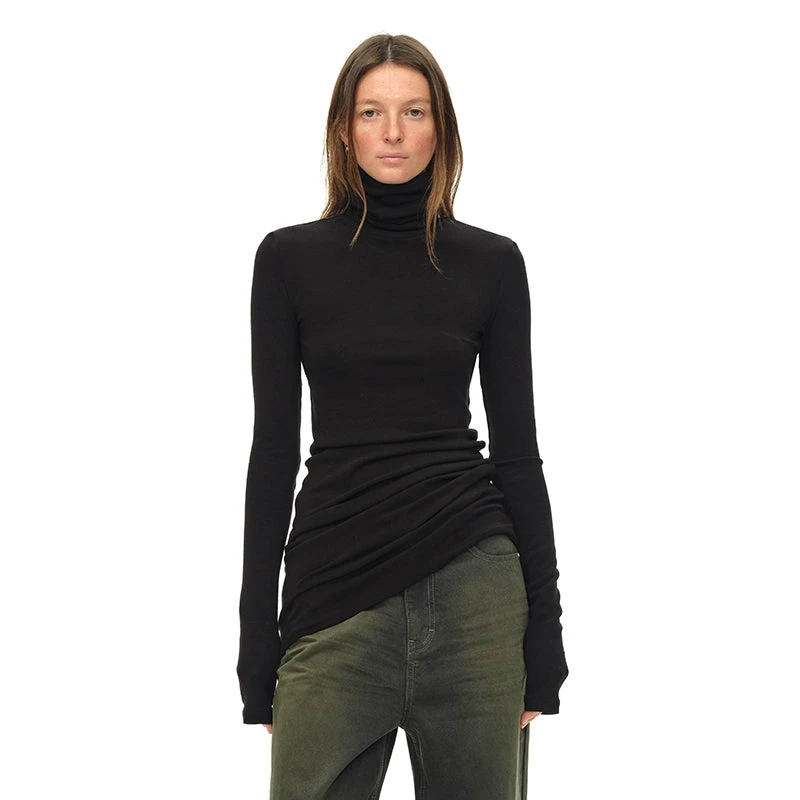 Slim Turtleneck Long Knit Lightweight Sweater 1 Slim Turtleneck Long Knit Lightweight Sweater