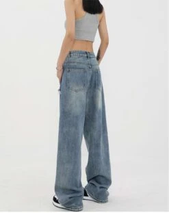 Mock Two-Piece Faded Distressed Jeans -Modern Wear Shop d8881652a198018a859ef5ecb60c8412