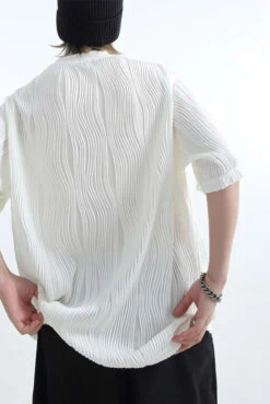 Oversized Wave Textured T-Shirt -Modern Wear Shop d89a1b87a73de4d9975ea7042f4635ef