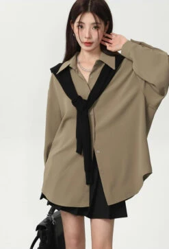 Oversized Long Sleeve Button Shirt -Modern Wear Shop d89f3f59aecc11d76102709cb6908a7f