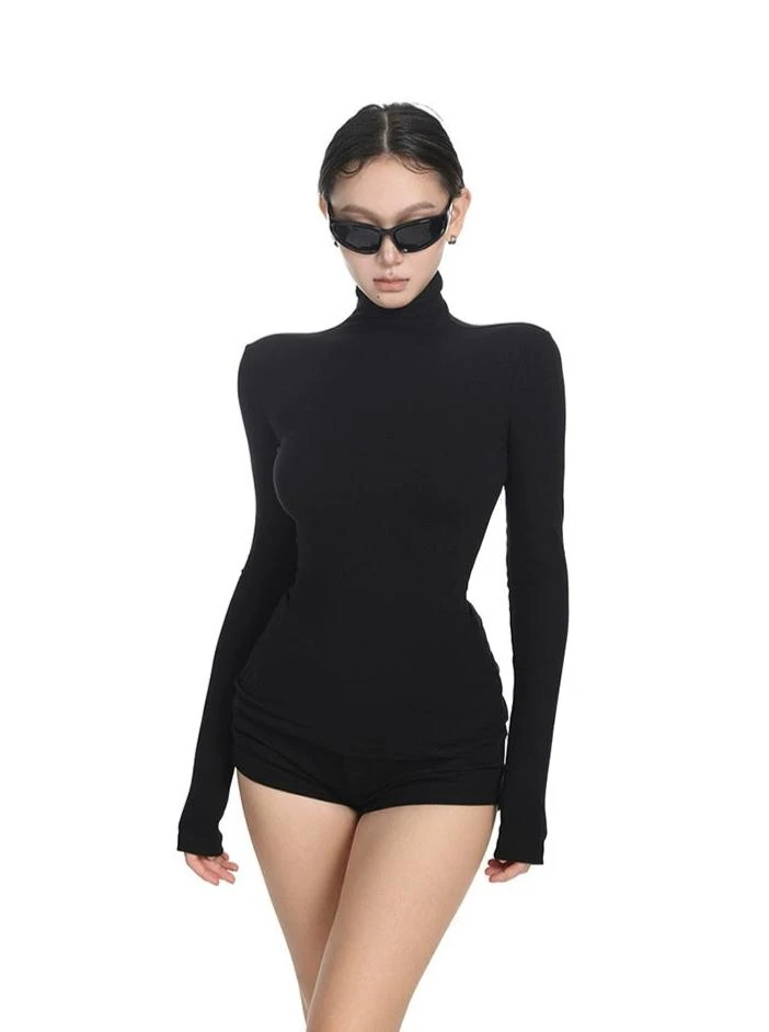 Skinny Turtleneck Long Sleeve Top 3 Skinny Turtleneck Long Sleeve Top - Image 3