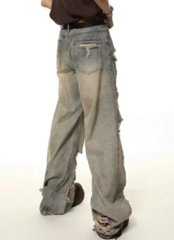 Extra-Distressed Vintage Wash Wide-Leg Jeans -Modern Wear Shop d912ae7c32efe36578a4c3a989b37ddf