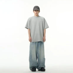 Oversized Semi-Funnel Crewneck Tee -Modern Wear Shop d92c8354d0317c5a1d5cdd3fb2a07132