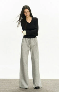 Ribbed V-Neck Two Tone Long Sleeve Knit Top 28 Ribbed V-Neck Two Tone Long Sleeve Knit Top -Modern Wear Shop d9c245137d501a20638f85c64125eee4