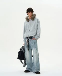 Faux Fur Hooded Zip Jacket With Pockets -Modern Wear Shop d9c5c4b7b0116a21ebce76e5adf2e463