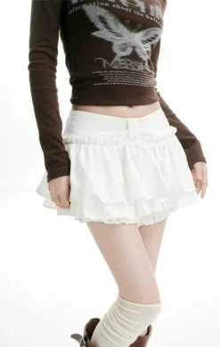 Layered Ruffle Waistband Mini Skirt -Modern Wear Shop da7456c262410bf91b72f93ebf430bee e4bb3698 991d 436c 97c4 d4a2ae936763
