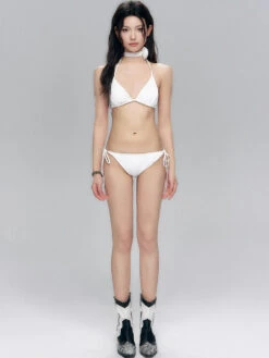 Ruched Bikini With Sarong And Sheer Shirt Cover-Up -Modern Wear Shop db2345d6e7ed41b3395466f49f284888