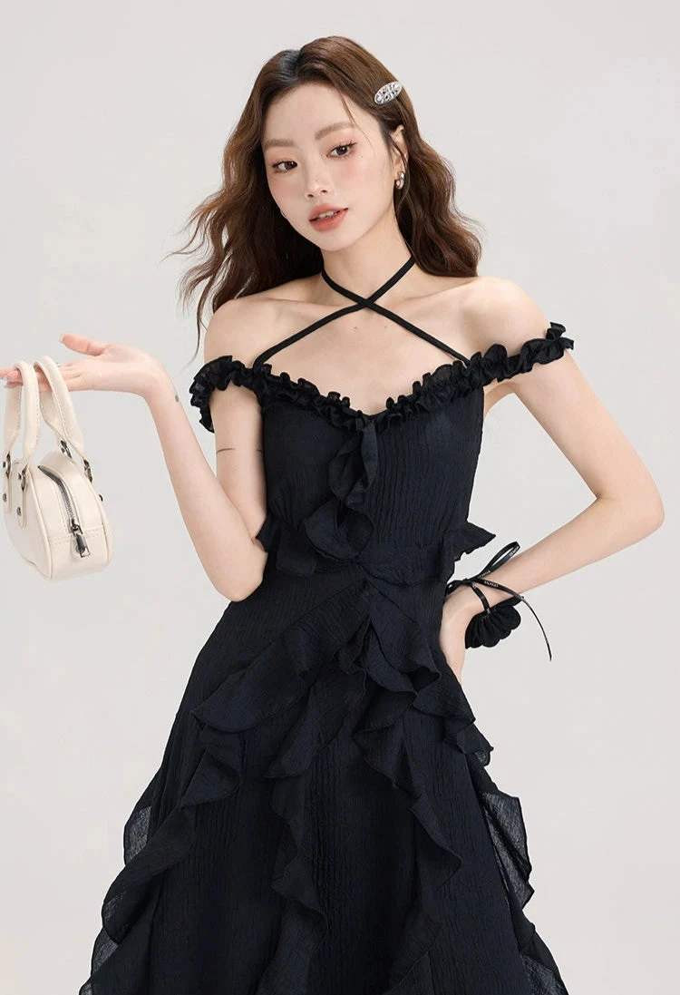 Ruffled Asymmetric Hemline Sleeveless Dress 10 Ruffled Asymmetric Hemline Sleeveless Dress - Image 10