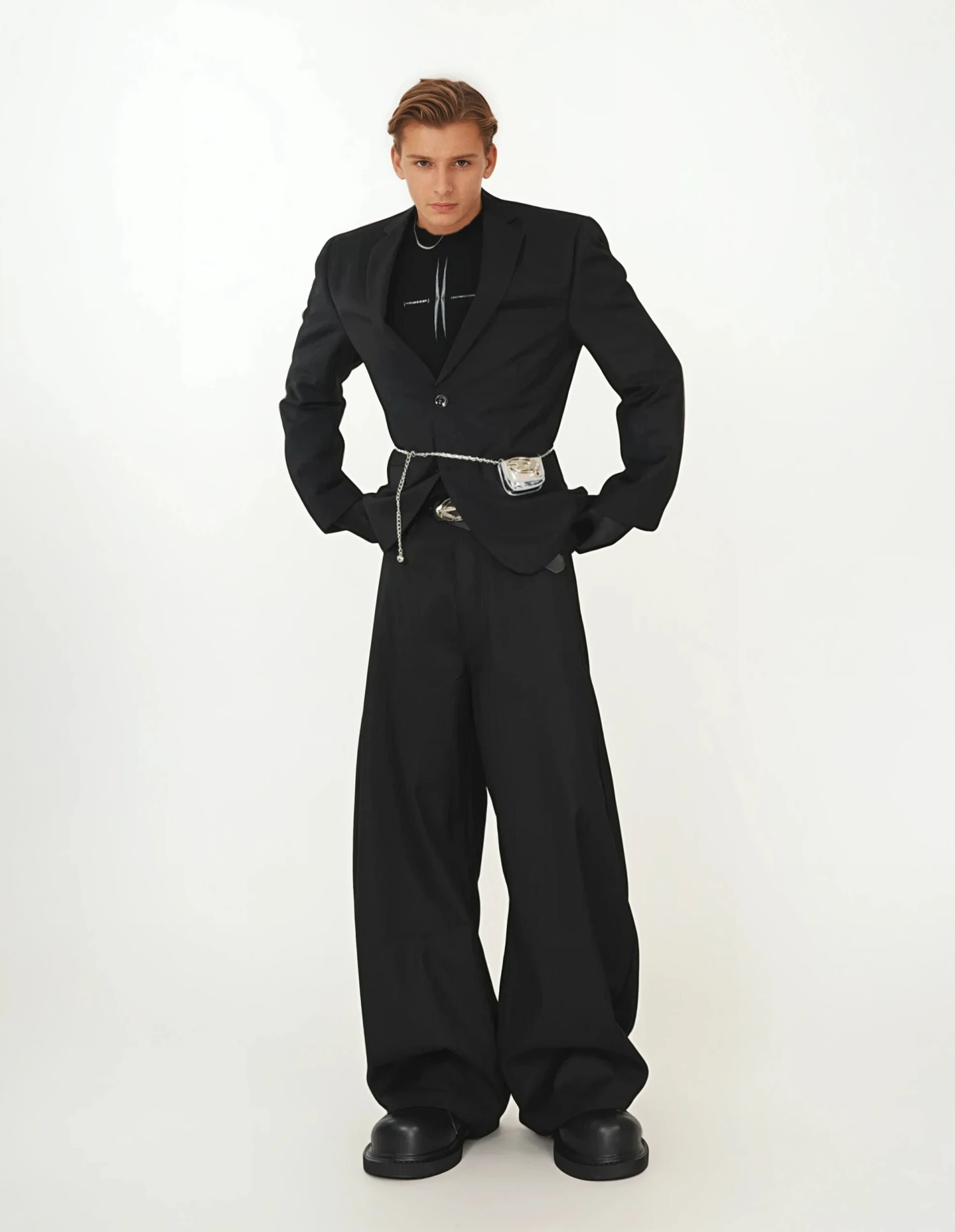 Single-Breasted Tailored Blazer With Notch Lapel And Pockets 6 Single-Breasted Tailored Blazer With Notch Lapel And Pockets - Image 6