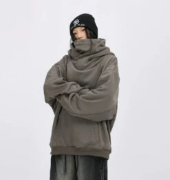 Oversized Drop Shoulder Layered Funnel-Neck Hoodie 16 Oversized Drop Shoulder Layered Funnel-Neck Hoodie -Modern Wear Shop dc22d9b2ef6947b8e3d39b437f9c521e