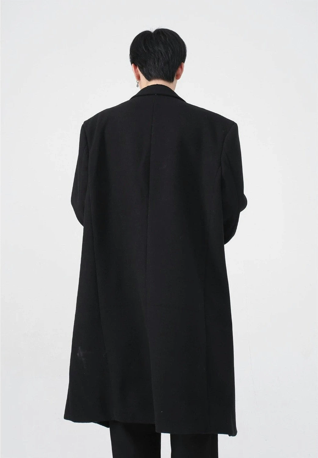 Asymmetric Oversized Faux-Woolen Coat With Metal Buckle 5 Asymmetric Oversized Faux-Woolen Coat With Metal Buckle - Image 5