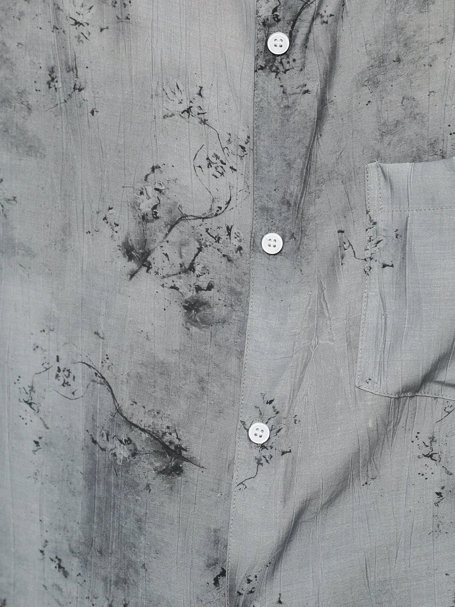 Metallic Sheen Abstract Print Oversized Button-Up Shirt 4 Metallic Sheen Abstract Print Oversized Button-Up Shirt - Image 4