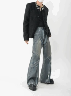 Tweed Embellished Collar Multi-Pocket Coat -Modern Wear Shop dd0a41d2b7b7f4388ae2f26dabc8f5b6