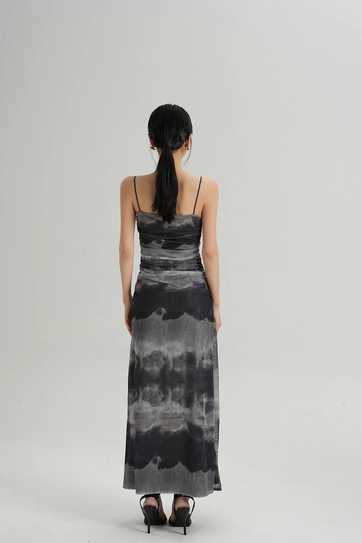 Spaghetti Strap Ruched Tie-Dye Maxi Dress 5 Spaghetti Strap Ruched Tie-Dye Maxi Dress - Image 5