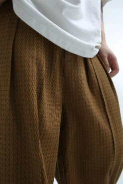 Texture-Print Wide-Leg Pleated Pants -Modern Wear Shop dd6c30baa6181d881cd5dc02e56d114f