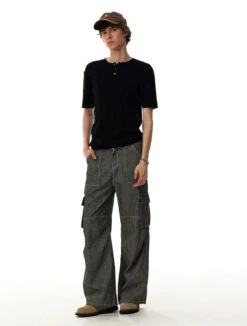 Ribbed Knit Half Button Short Sleeve Shirt 28 Ribbed Knit Half Button Short Sleeve Shirt -Modern Wear Shop de7483d3b7c8a37516afa1d4ad8f1bd2