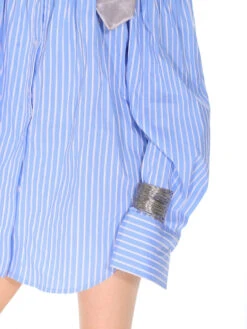 Necktie Strap Ruched Shoulder Stripe Button Top -Modern Wear Shop dea40d3af7d35e212891d170007e89f3