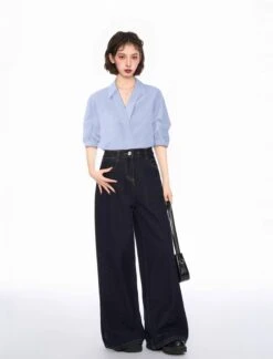 Relaxed Drop Shoulder Collared Shirt With Chest Pocket -Modern Wear Shop df3aab639e37cf8fadd04e9284bf35f4