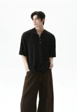 Textured Ribbed Henley Half Sleeve Top 14 Textured Ribbed Henley Half Sleeve Top -Modern Wear Shop df62ef21d410f939c0b5576e1a60b6f8