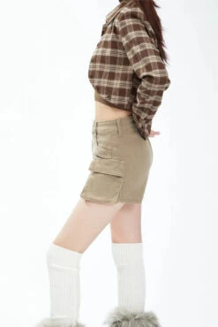 Cargo Pocket Buckle Detail Shorts -Modern Wear Shop e08c67fd8f95189de5df9dbd8266fe01