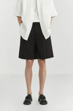 Pleated Tailored Bermuda Shorts With Belt Detail -Modern Wear Shop e0ae90981149f8096fd546c09b1d9a2a