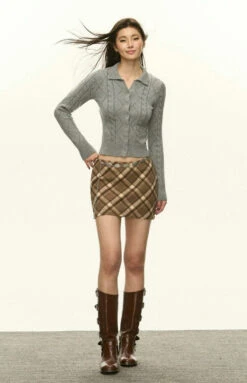 Ribbed Trim Cable Knit Skinny Cardigan 35 Ribbed Trim Cable Knit Skinny Cardigan -Modern Wear Shop e0c4db0ee002550a756dafc976791cdf