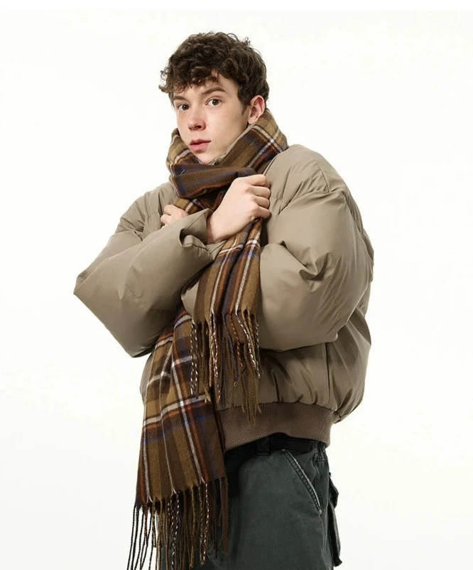 Puffer Jacket With Ribbed Hem And Stand Collar 3 Puffer Jacket With Ribbed Hem And Stand Collar - Image 3