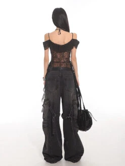 Lace Overlay Off-Shoulder Cropped Top With Hanging Ruffles -Modern Wear Shop e0f1fadc85e0bf44051b2898d38edcf3 349d9aab 7bf3 446e a5c2 19a4c39b7f36