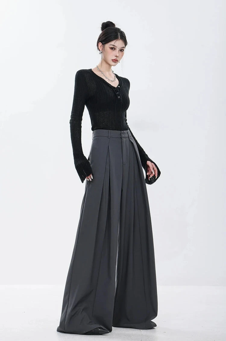 High Waist Wide Leg Multi-Pleated Trousers 11 High Waist Wide Leg Multi-Pleated Trousers - Image 11