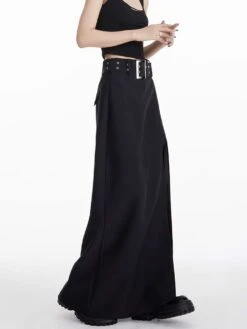 High Slit Maxi Skirt With Belt -Modern Wear Shop e16d2ae3c590d409b66ed8d4ad52e43a